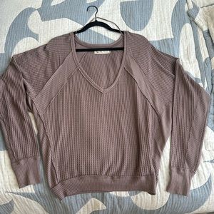 We the Free Purple Waffle Long Sleeve